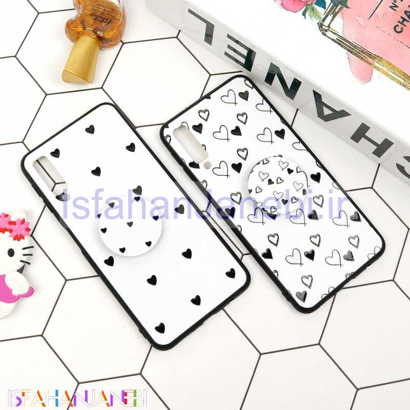 اصفهان جانبی-قاب فانتزی برجسته + پاپ سوکت طرح قلب سامسونگ A7 2018 سری D