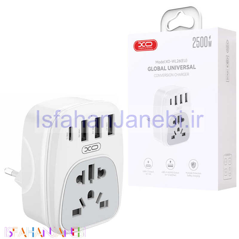 اصفهان جانبی-شارژر دیواری 15 وات ایکس او XO-WL26EU 3A