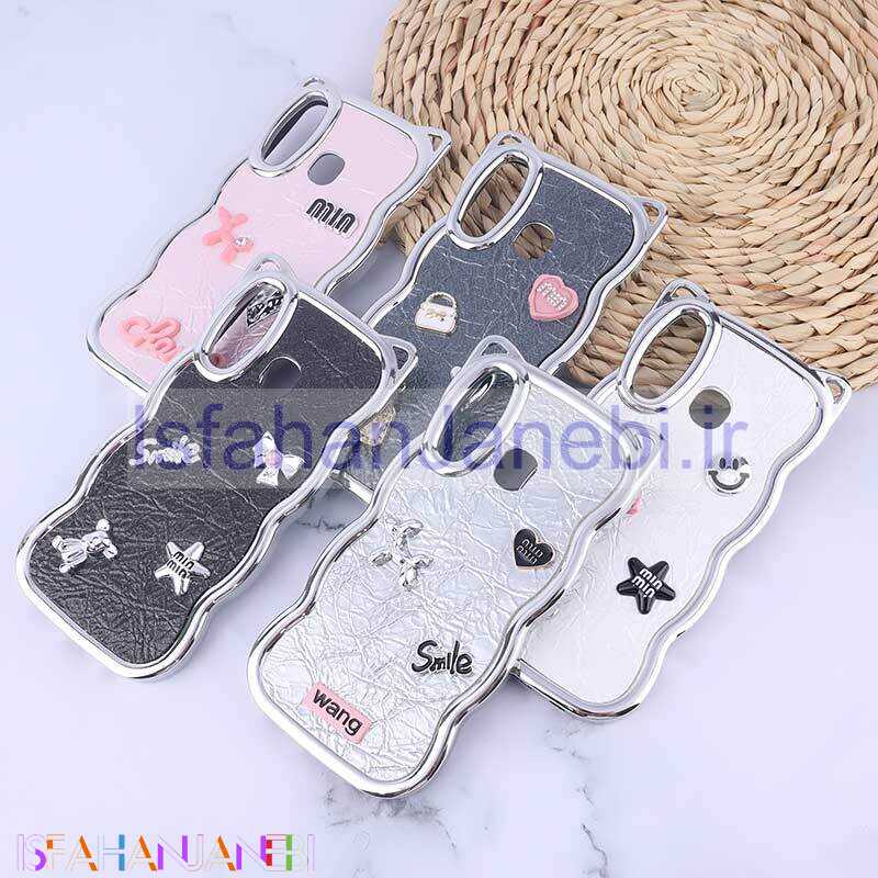 اصفهان جانبی-قاب چرمی موج دار سامسونگ Galaxy A20 / A30 برجسته گوش دار