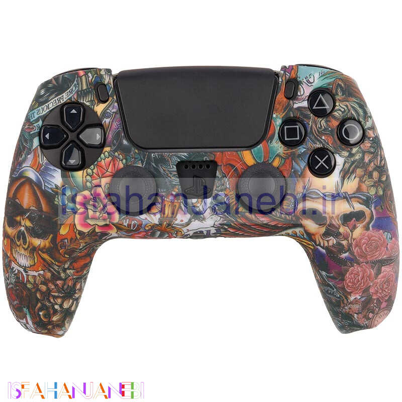 اصفهان جانبی-روکش دسته بازی PS5 طرح اسکلت گلدار کد 2