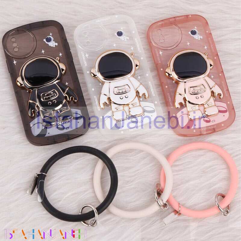 اصفهان جانبی-قاب استند آدمکی محافظ لنزدار + آویز دستی iPhone X