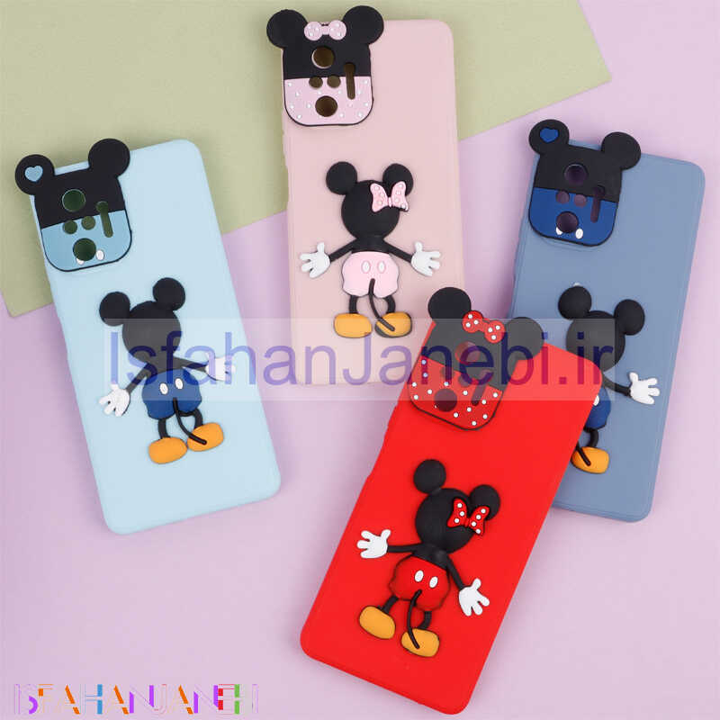 اصفهان جانبی-قاب عروسکی برجسته میکی موس و مینی موس محافظ لنزدار Xiaomi Redmi Note 10 Pro