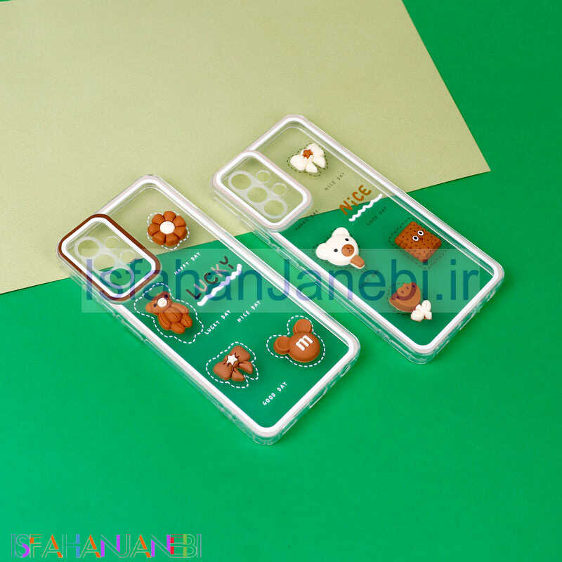 اصفهان جانبی-قاب عروسکی خرس بیسکویتی محافظ لنزدار Samsung Galaxy A52 / A52s