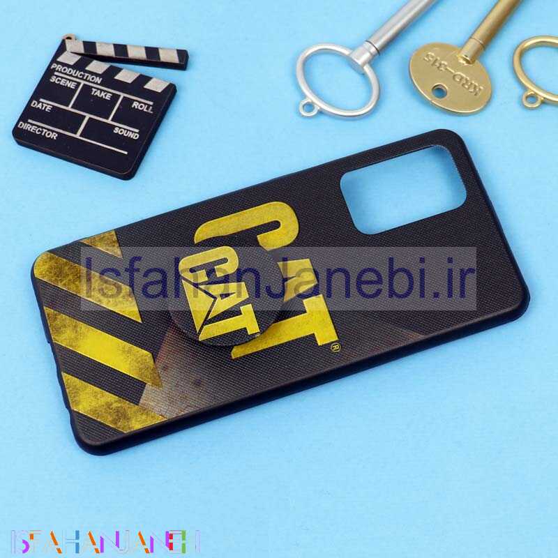 اصفهان جانبی-قاب فانتزی برجسته + پاپ سوکت طرح CAT سامسونگ A52 سری D