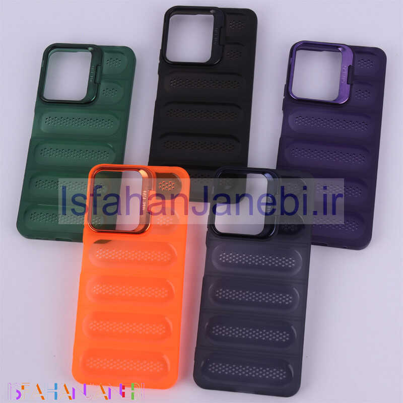 اصفهان جانبی-قاب پافر توری دار ژله ای استندشو شیائومی Redmi Note 12 4G