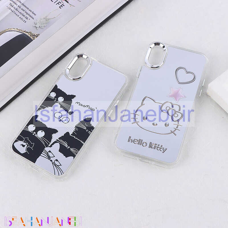 اصفهان جانبی-قاب آینه ای آیفون X / XS طرح دار دور محافظ متال