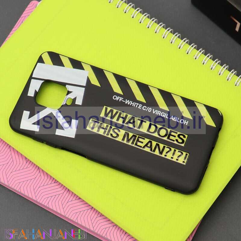 اصفهان جانبی-قاب طرحدار مشکی Off White شیائومی Redmi Note 9 Pro