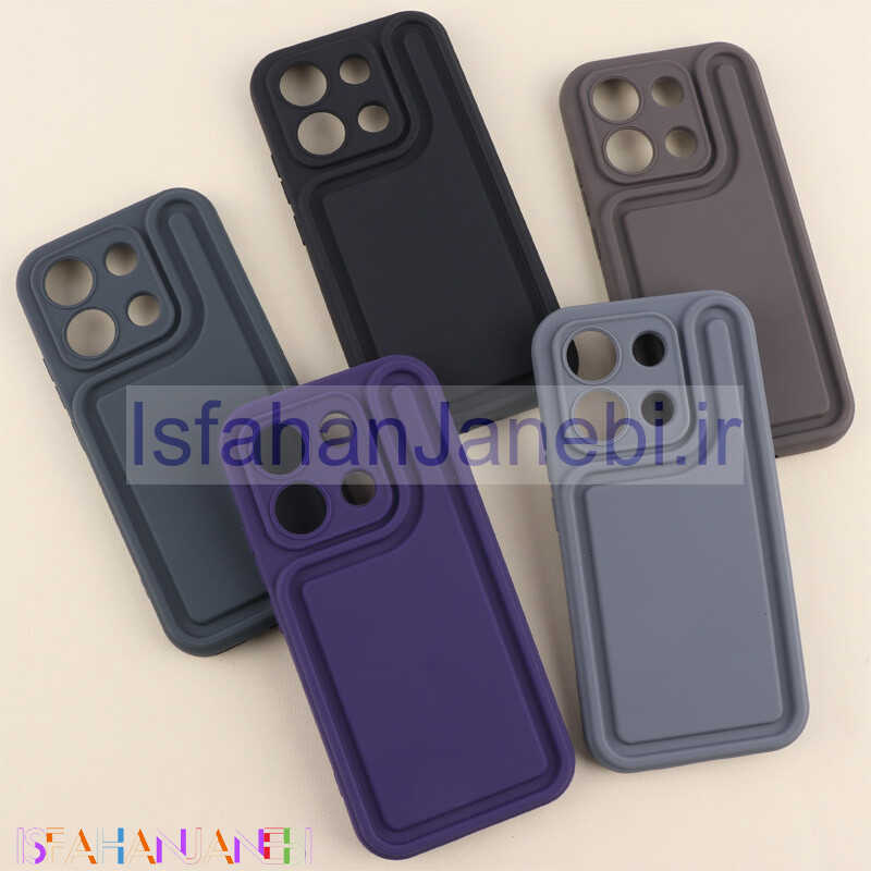 اصفهان جانبی-قاب سولید برجسته محافظ لنزدار Xiaomi Redmi Note 13 4G