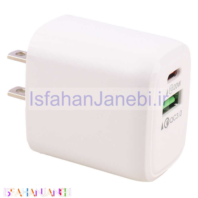 اصفهان جانبی-کلگی فست شارژ LZ-215PD QC3.0 PD 3.4A 20W
