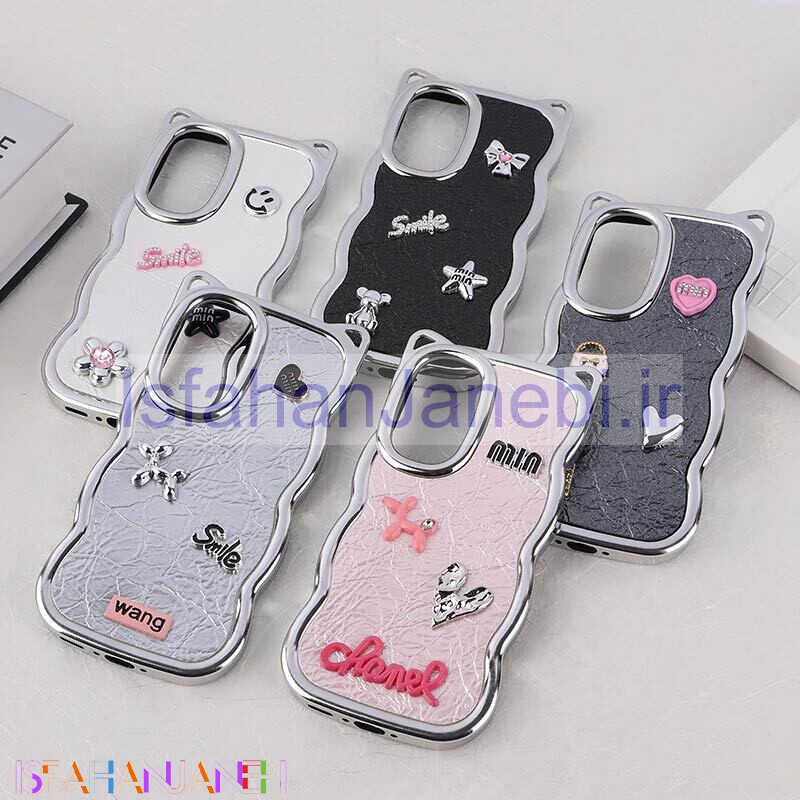 اصفهان جانبی-قاب چرمی موج دار سامسونگ Galaxy A36 برجسته گوش دار