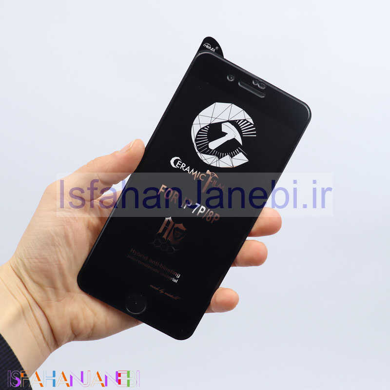 اصفهان جانبی-گلس سرامیکی مات MIETUBL آیفون iPhone 7 Plus / 8 Plus مشکی