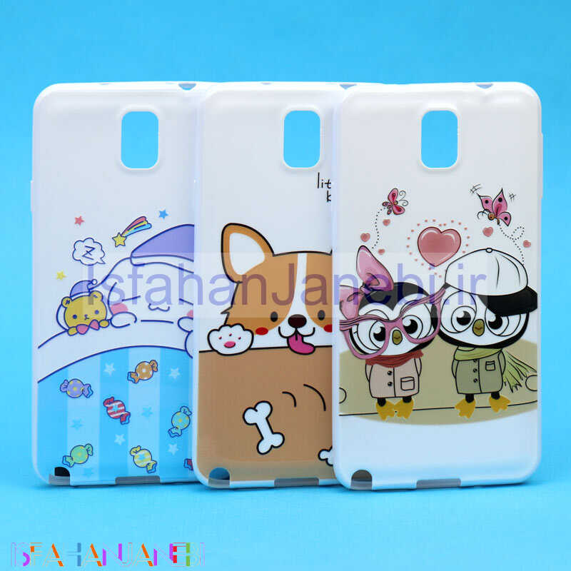 اصفهان جانبی-قاب فانتزی سفید طرح کارتونی سامسونگ Note 3