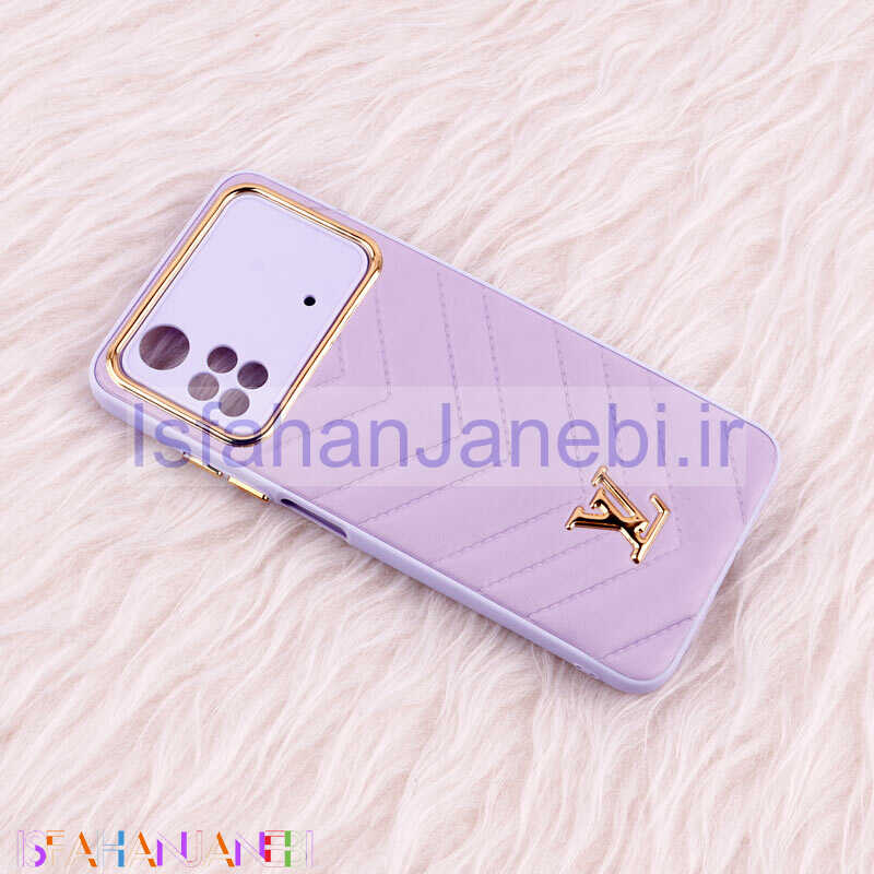 اصفهان جانبی-قاب پافر چرمی لوزی محافظ لنزدار Xiaomi Poco M4 Pro