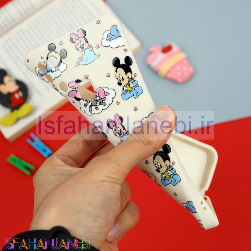 اصفهان جانبی-قاب سیلیکونی سفید محافظ لنزدار طرح میکی موس 3 سامسونگ A21s