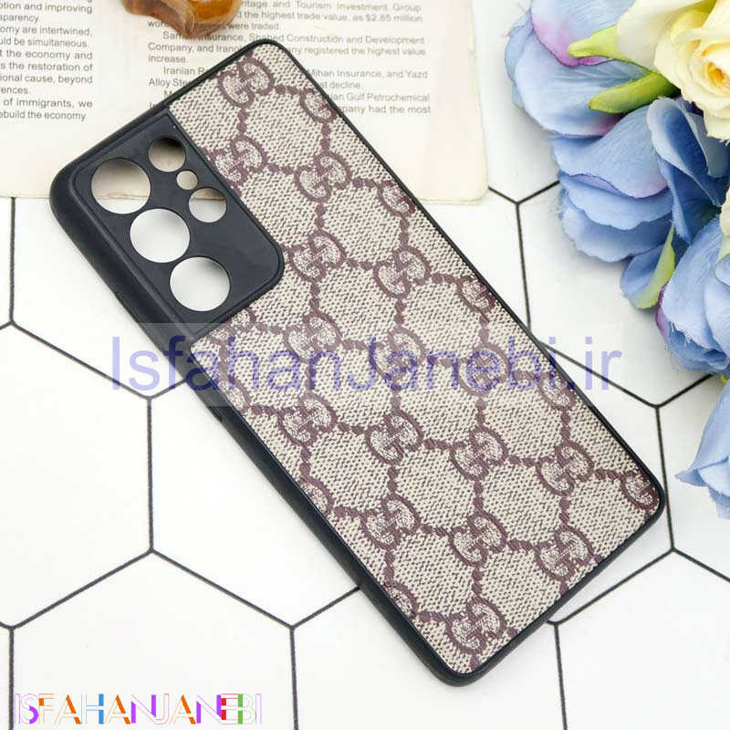 اصفهان جانبی-قاب محافظ لنزدار چرمی لاکچری Samsung Galaxy S21 Ultra کد 3