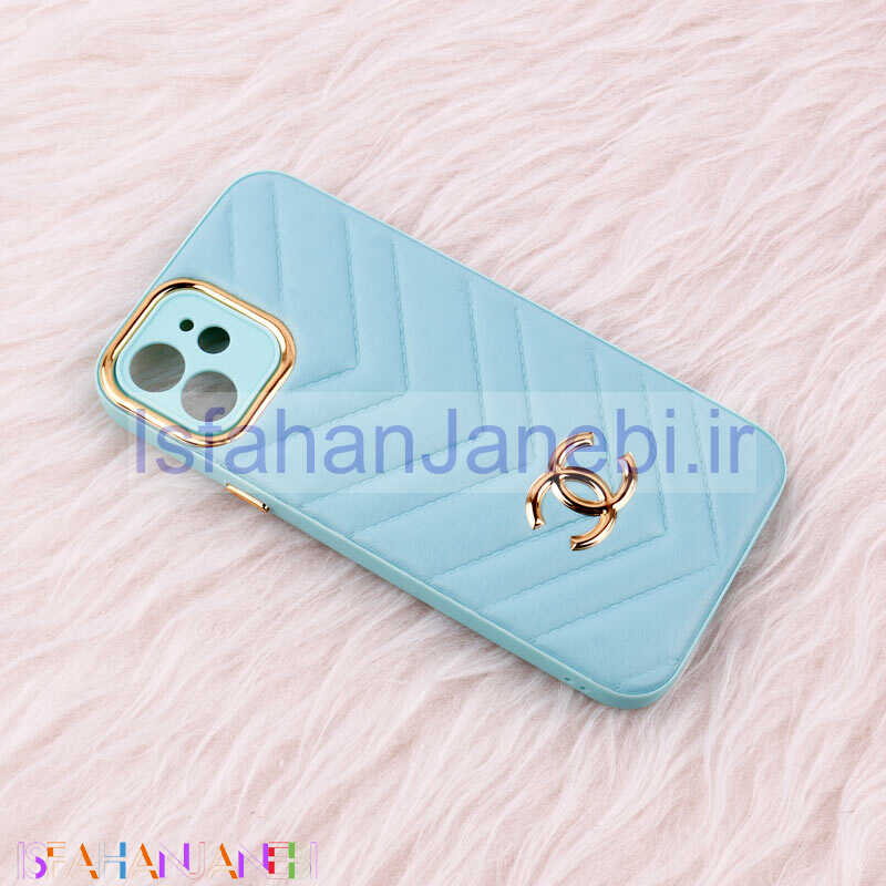 اصفهان جانبی-قاب پافر چرمی لوزی محافظ لنزدار iPhone 12