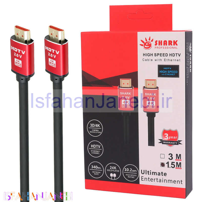اصفهان جانبی-کابل Shark HDMI v2.0 4K 3m
