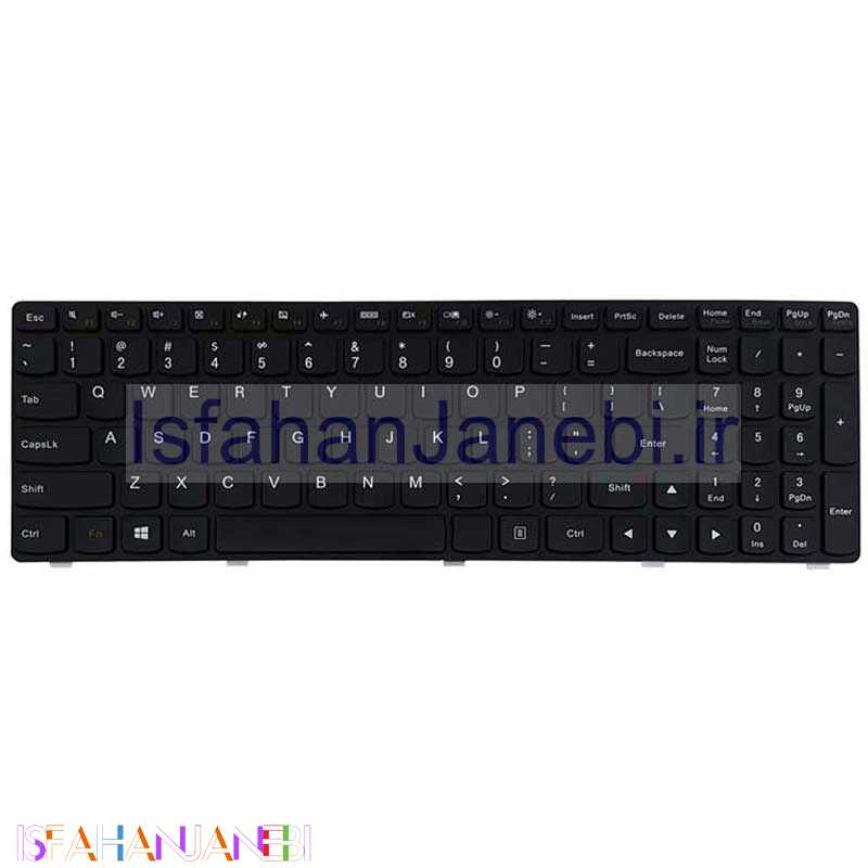 اصفهان جانبی-کیبورد لپ تاپ لنوو Lenovo IdeaPad G500-G505-G510 با فریم مشکی