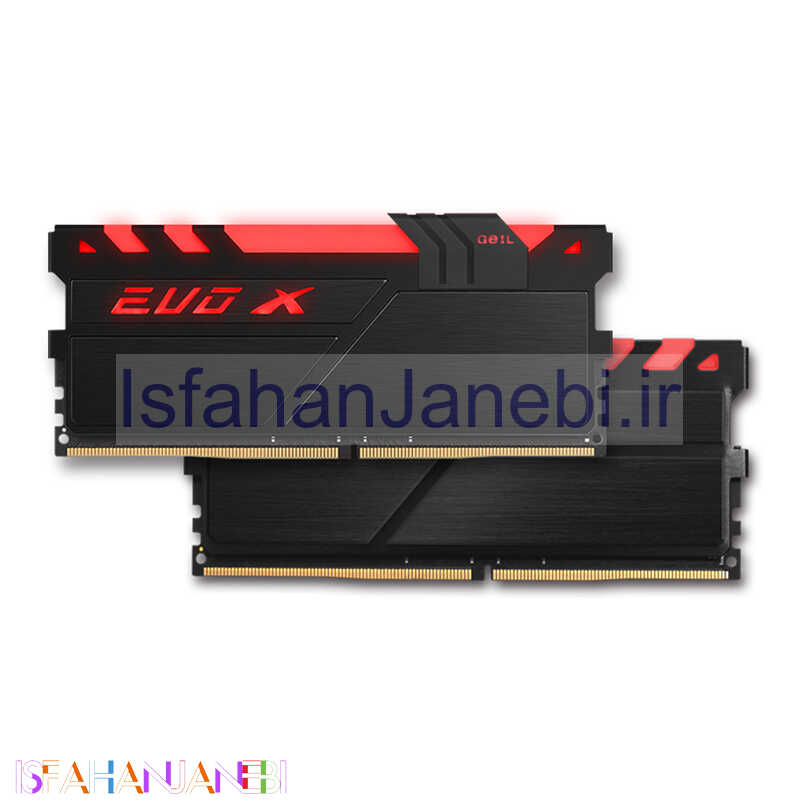 اصفهان جانبی-رم کامپیوتر Geil Evo X AMD Edition YELLOW DDR4 16GB 2400MHz CL17 Dual