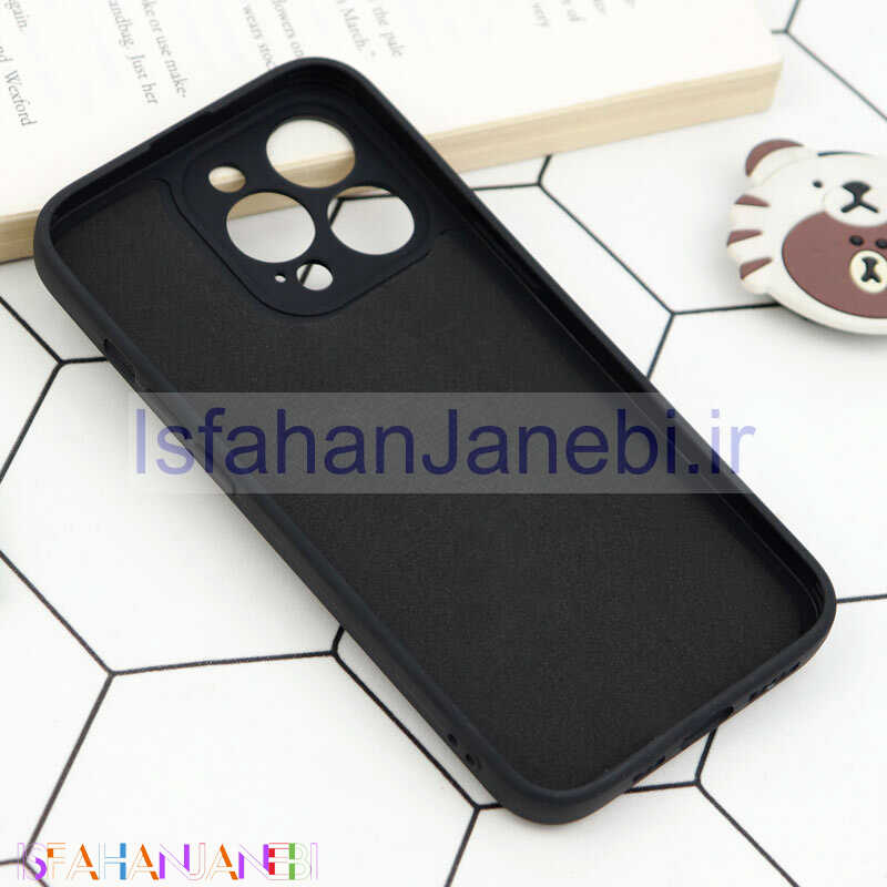 اصفهان جانبی-قاب سیلیکونی خرس TED محافظ لنزدار آیفون iPhone 13 Pro مشکی