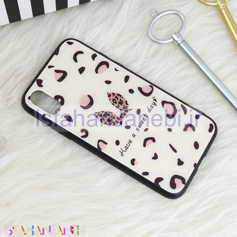 اصفهان جانبی-قاب پشت گلسی طرحدار خرگوش iPhone X/XS