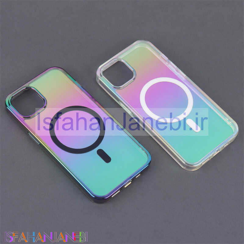 اصفهان جانبی-قاب شفاف هولوگرامی اورجینال PC Creative Case مگ سیف iPhone 13