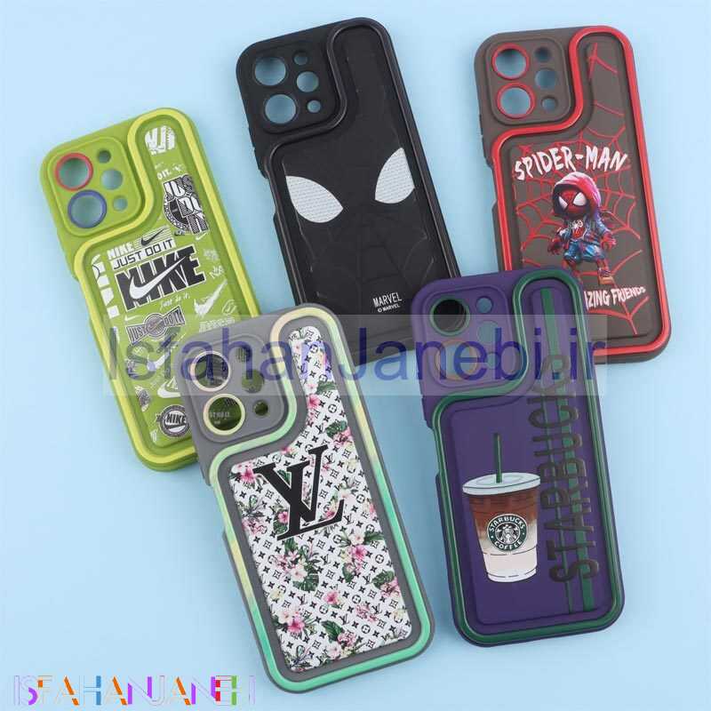 اصفهان جانبی-قاب سولید طرح دار دو رنگ محافظ لنزدار Xiaomi Redmi 12