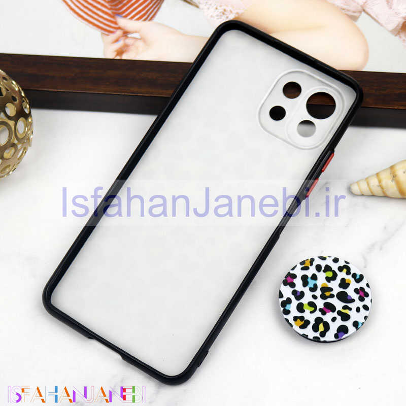 اصفهان جانبی-قاب PC محافظ لنز دار طرح پلنگی + پاپ سوکت Xiaomi Mi 11 Lite