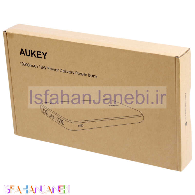 اصفهان جانبی-پاور بانک فست شارژ 10000 آکی Aukey PB-N73S QC3.0 PD 18W