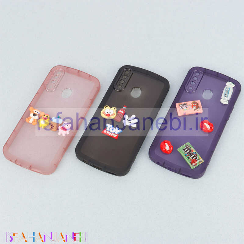 اصفهان جانبی-قاب متال ژله ای عروسک برجسته محافظ لنزدار Samsung Galaxy A20s