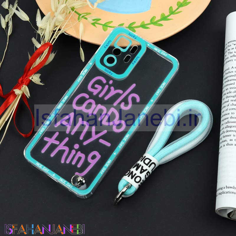 اصفهان جانبی-قاب طرحدار Girls Can Do محافظ لنزدار + بند آویز لنیارد Xiaomi Poco X3 GT