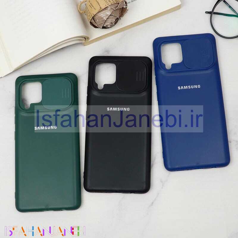اصفهان جانبی-قاب سیلیکونی TPU محافظ لنزدار کشویی Samsung Galaxy A42 5G دارک