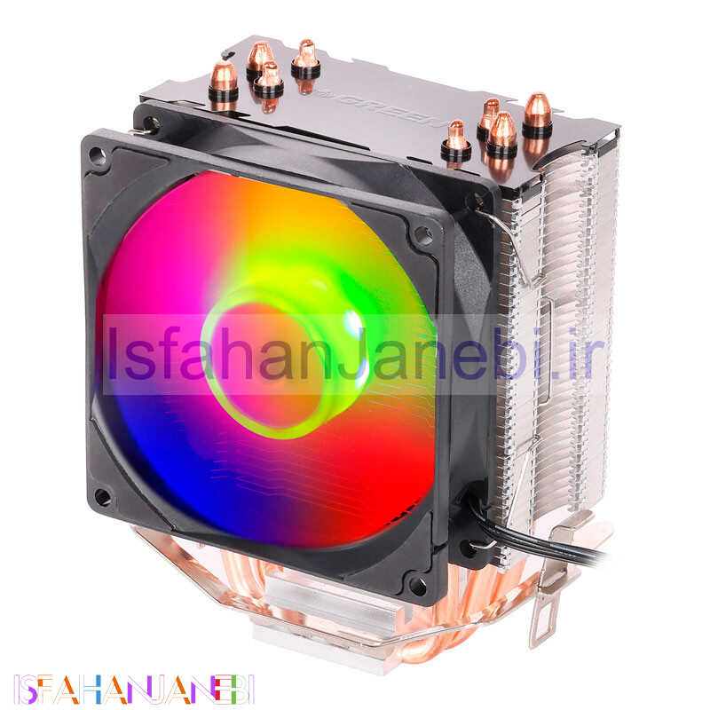 اصفهان جانبی-فن خنک کننده CPU گرین Green NOTUS 100-ARGB
