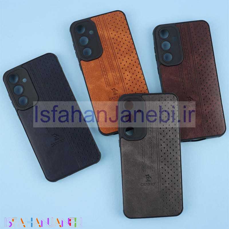 اصفهان جانبی-قاب چرمی Canary سامسونگ Galaxy A55 محافظ لنزدار