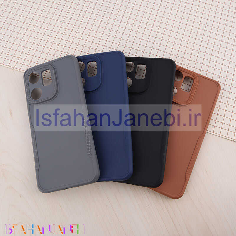 اصفهان جانبی-قاب ژله ای Defender شیائومی Redmi 13C / Poco C65 محافظ لنزدار