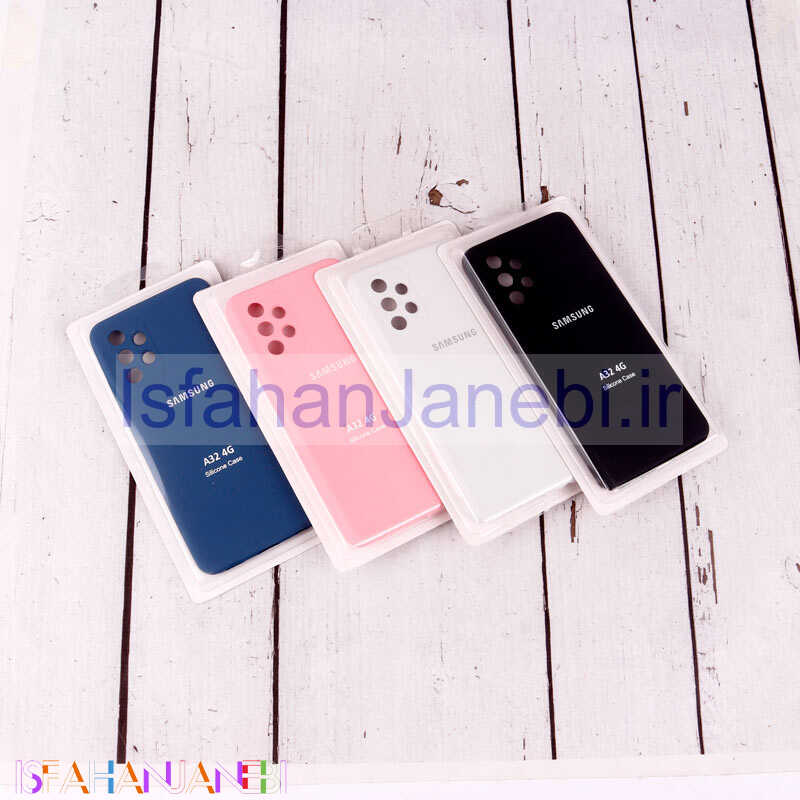 اصفهان جانبی-قاب سیلیکونی اصلی زیربسته سامسونگ Galaxy A32 4G محافظ لنزدار
