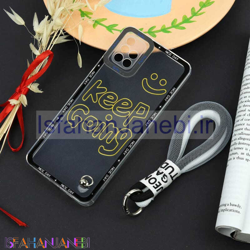 اصفهان جانبی-قاب طرحدار Keep Going محافظ لنزدار + بند آویز لنیارد Samsung Galaxy A51