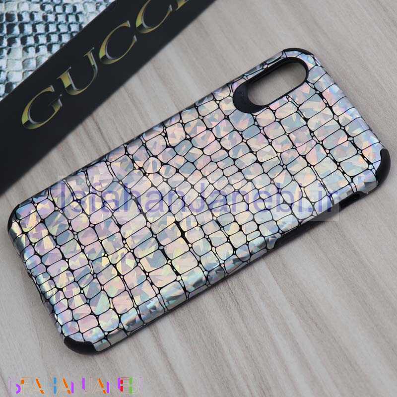 اصفهان جانبی-قاب چرمی پوست ماری هفت رنگ iPhone X/XS