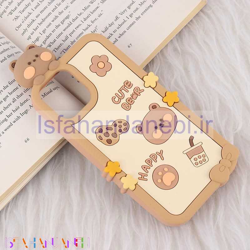اصفهان جانبی-قاب عروسکی آیفون iPhone 12 / 12 Pro طرح Cute Bear Happy