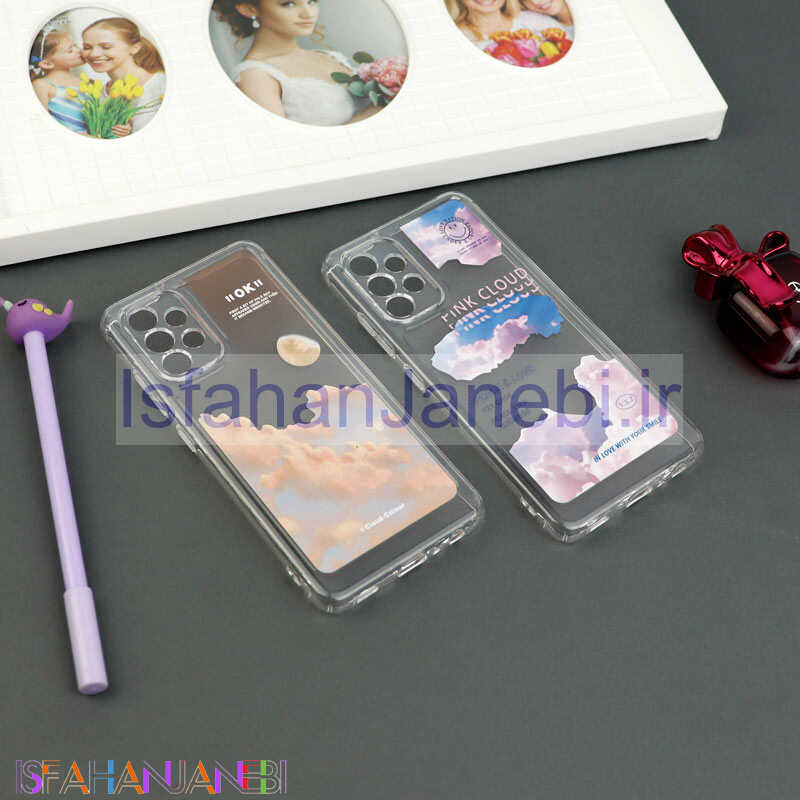 اصفهان جانبی-قاب ژله ای شفاف طرحدار محافظ لنزدار Samsung Galaxy A32 4G