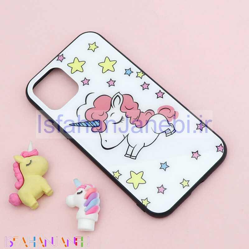 اصفهان جانبی-قاب پشت گلسی طرح دار یونیکورن iPhone 11 Pro