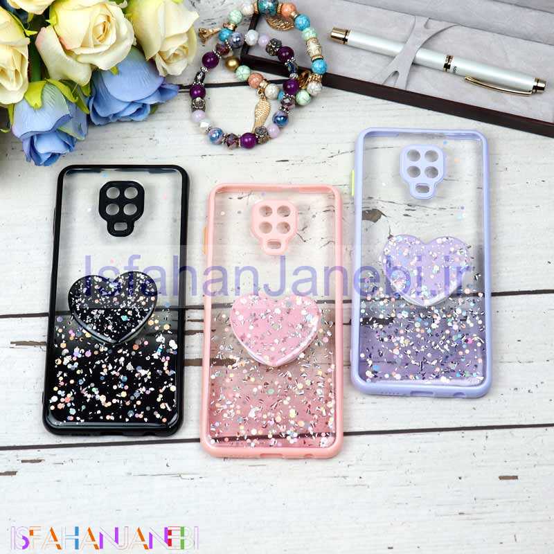 اصفهان جانبی-قاب محافظ لنزدار اکلیلی شفاف پاپ سوکت دار Xiaomi Redmi Note 9s / Note 9 Pro