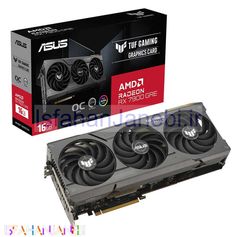 اصفهان جانبی-کارت گرافیک ASUS TUF Gaming Radeon RX7900 GRE OC Edition 16GB GDDR6 256Bit