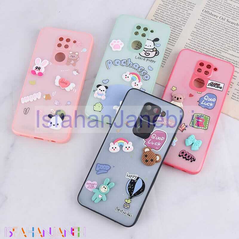 اصفهان جانبی-قاب شاینی شیائومی Redmi Note 9 / Redmi 10x 4G عروسک برجسته محافظ لنزدار