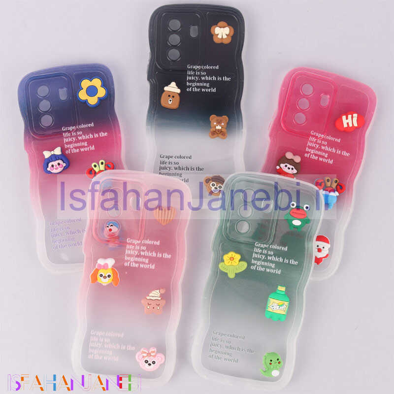 اصفهان جانبی-قاب عروسکی برجسته دو رنگ محافظ لنزدار Huawei Nova Y70