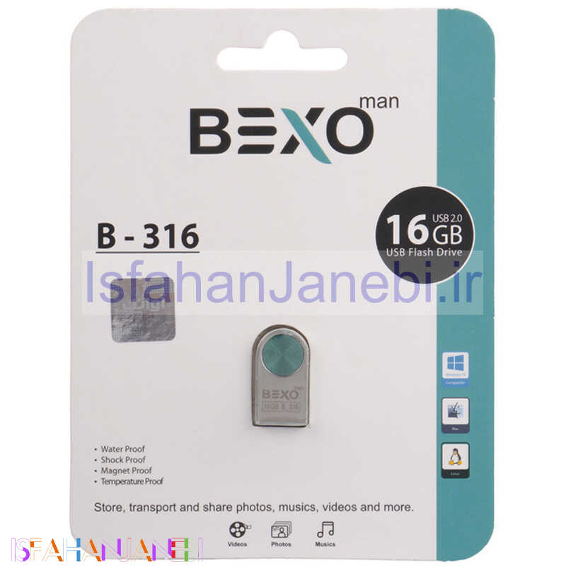 اصفهان جانبی-فلش 16 گیگ بکسومن Bexoman B-316