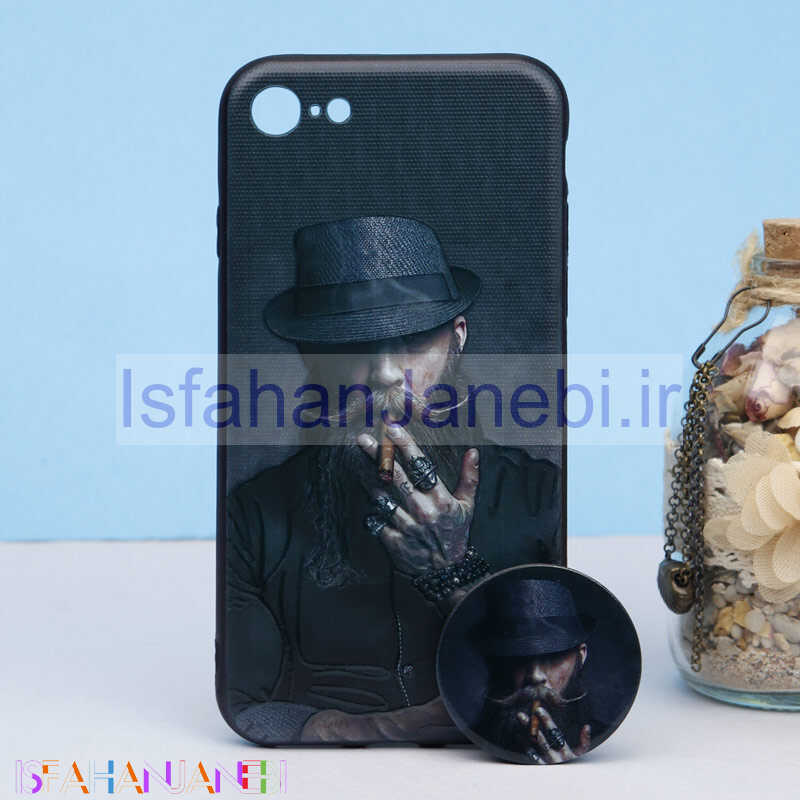 اصفهان جانبی-قاب طرحدار + پاپ سوکت iPhone 7/8 کد9 سری B