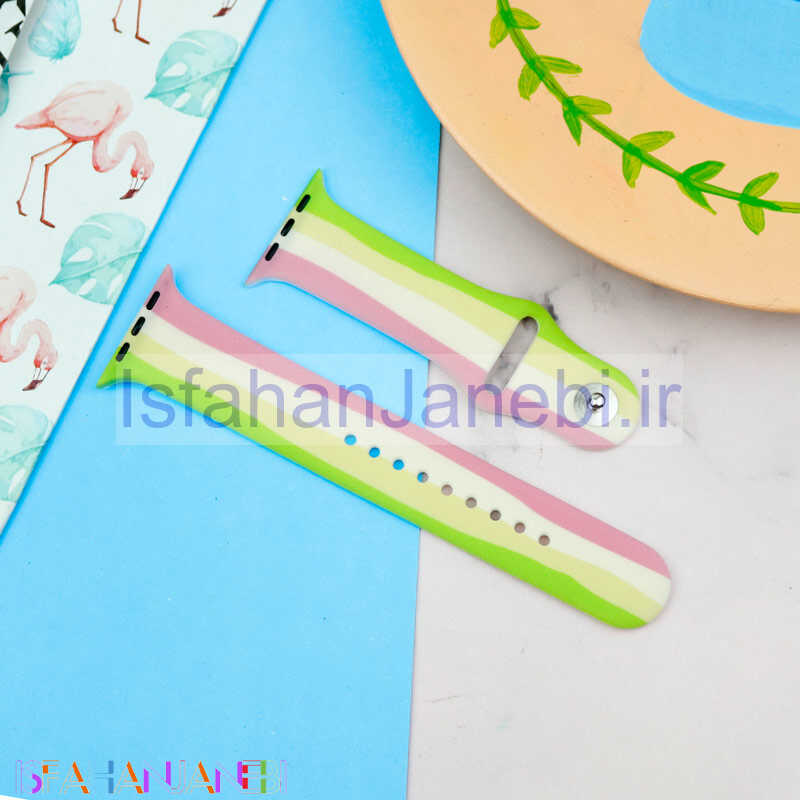 اصفهان جانبی-بند سیلیکونی آبرنگی Slicto اپل واچ 42/44mm