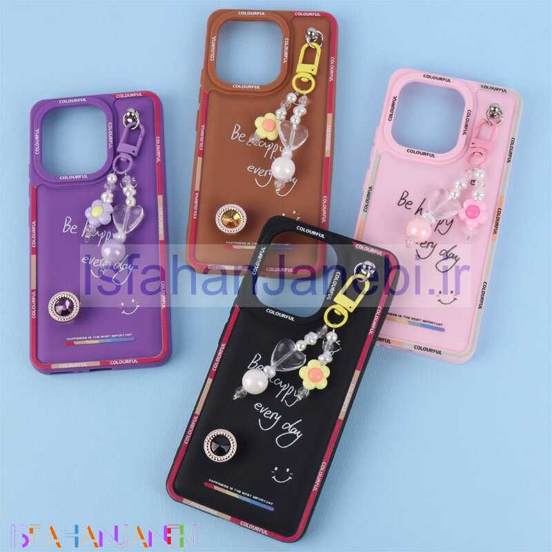 اصفهان جانبی-قاب ژله ای Colourful شیائومی Redmi Note 13 4G آویزدار