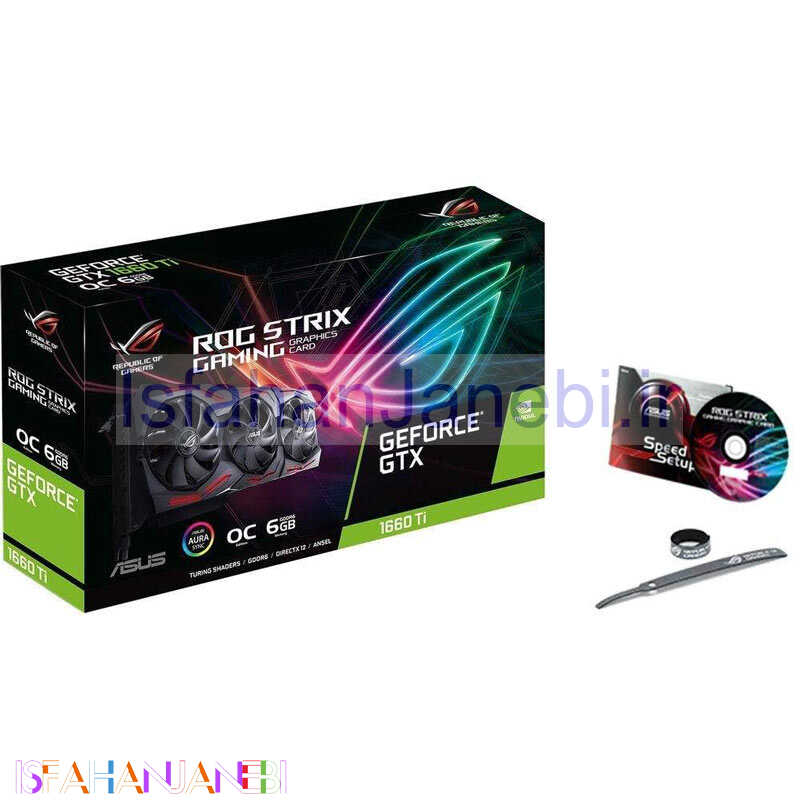 اصفهان جانبی-کارت گرافیک ASUS Rog Strix GeForce GTX1660Ti O6G GDDR6 192Bit